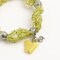 Earth's Jewels Semi-Precious New Jade Natural Peridot 4-Strand Bracelet, Butterfly Charm